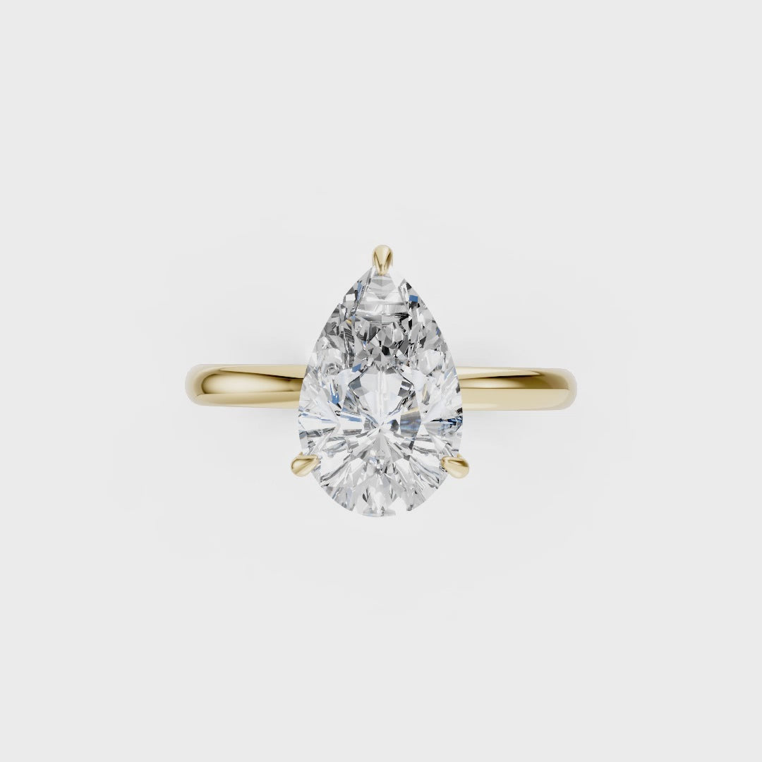 Pear Solitaire Engagement Ring