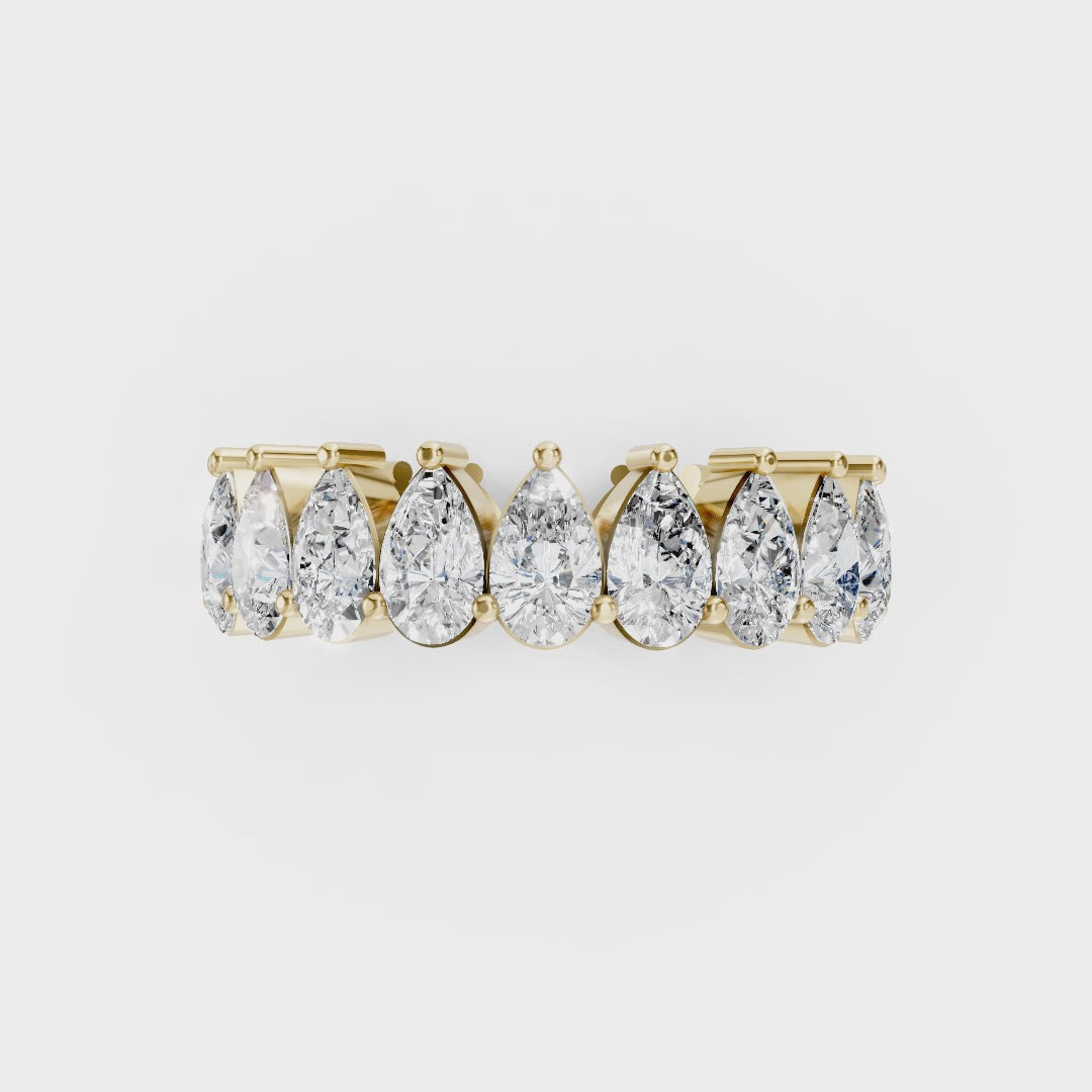 Pear Cut Diamond Eternity Band
