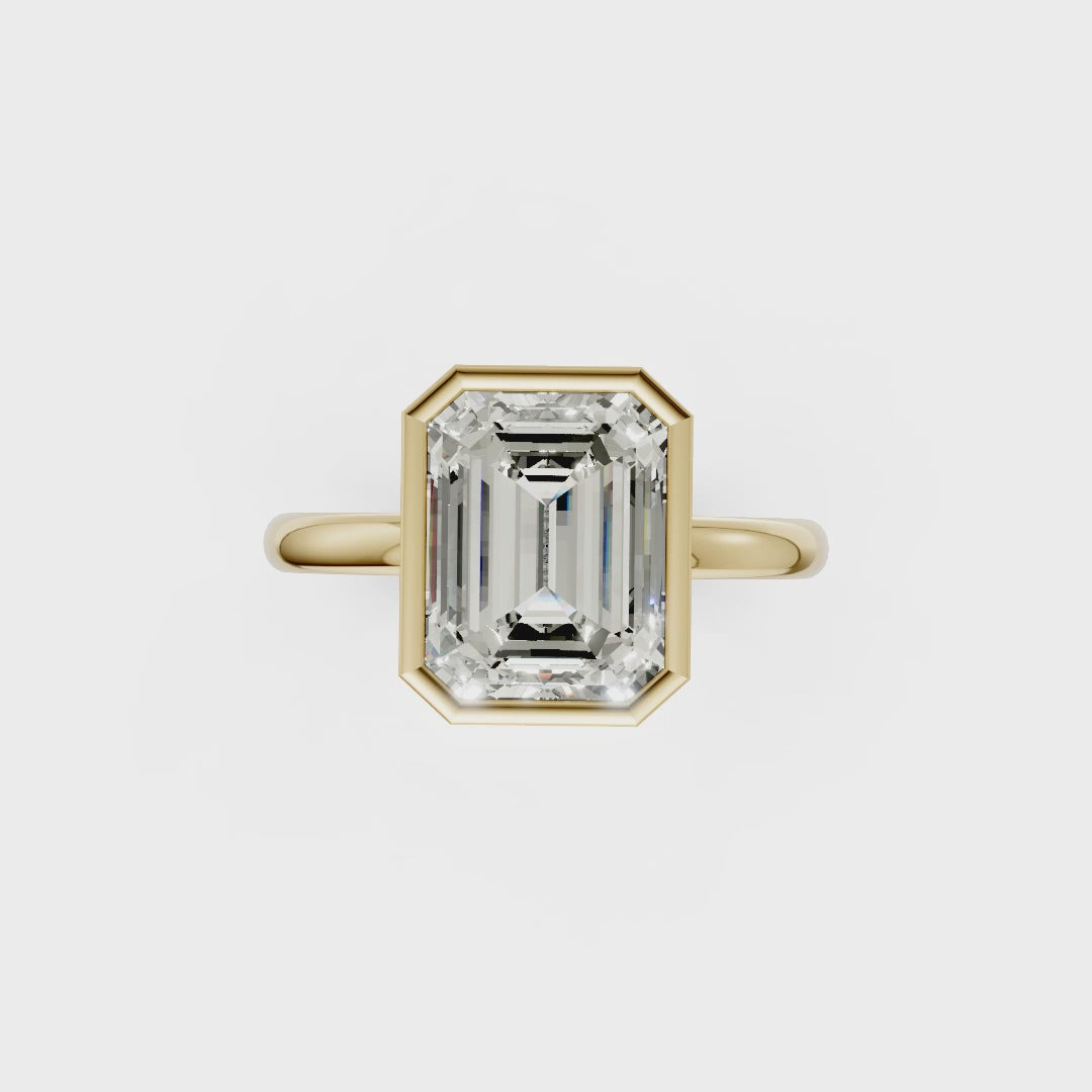 Emerald Solitaire Bezel Ring