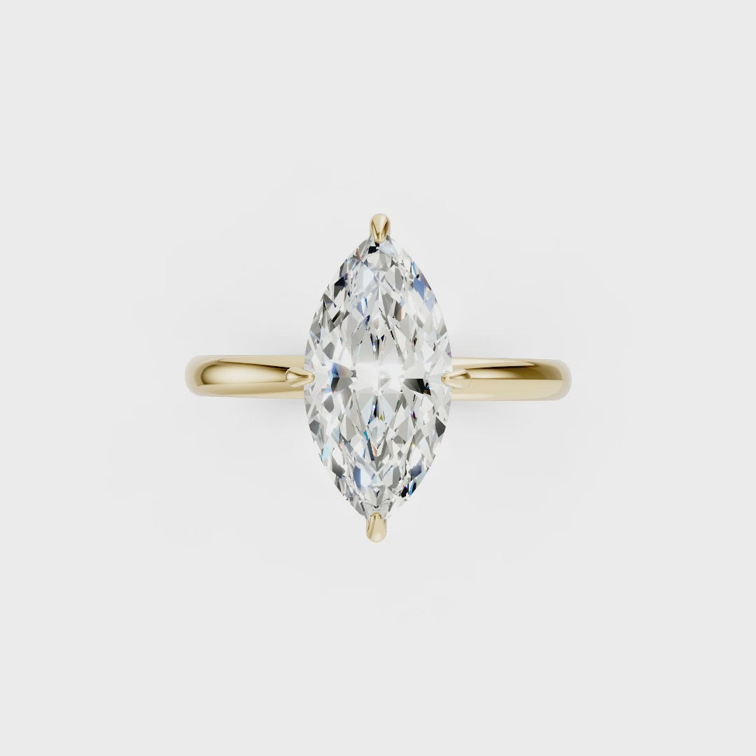 Marquise Solitaire Engagement Ring