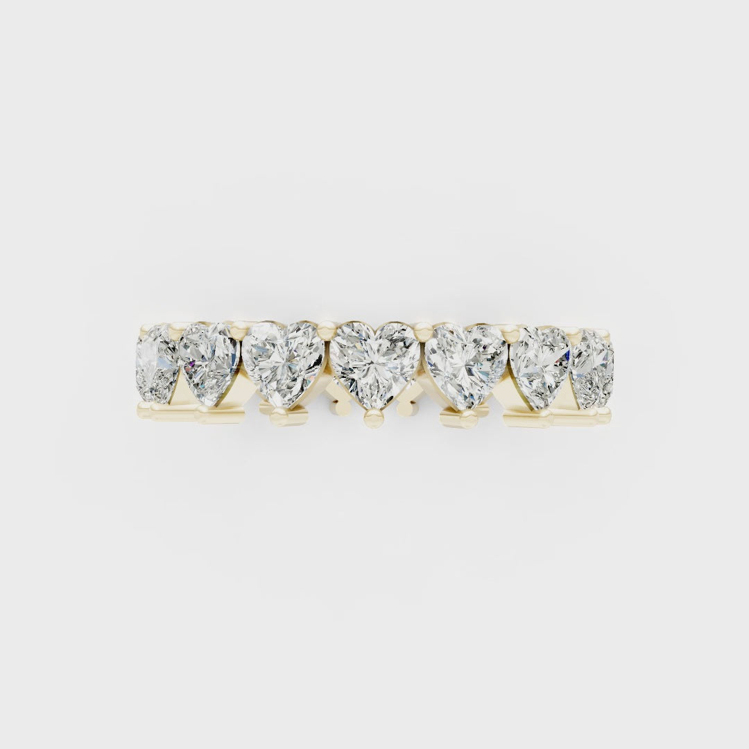 Heart Cut Diamond Eternity Band