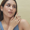 Oval Shape Round Cut Diamond Ring