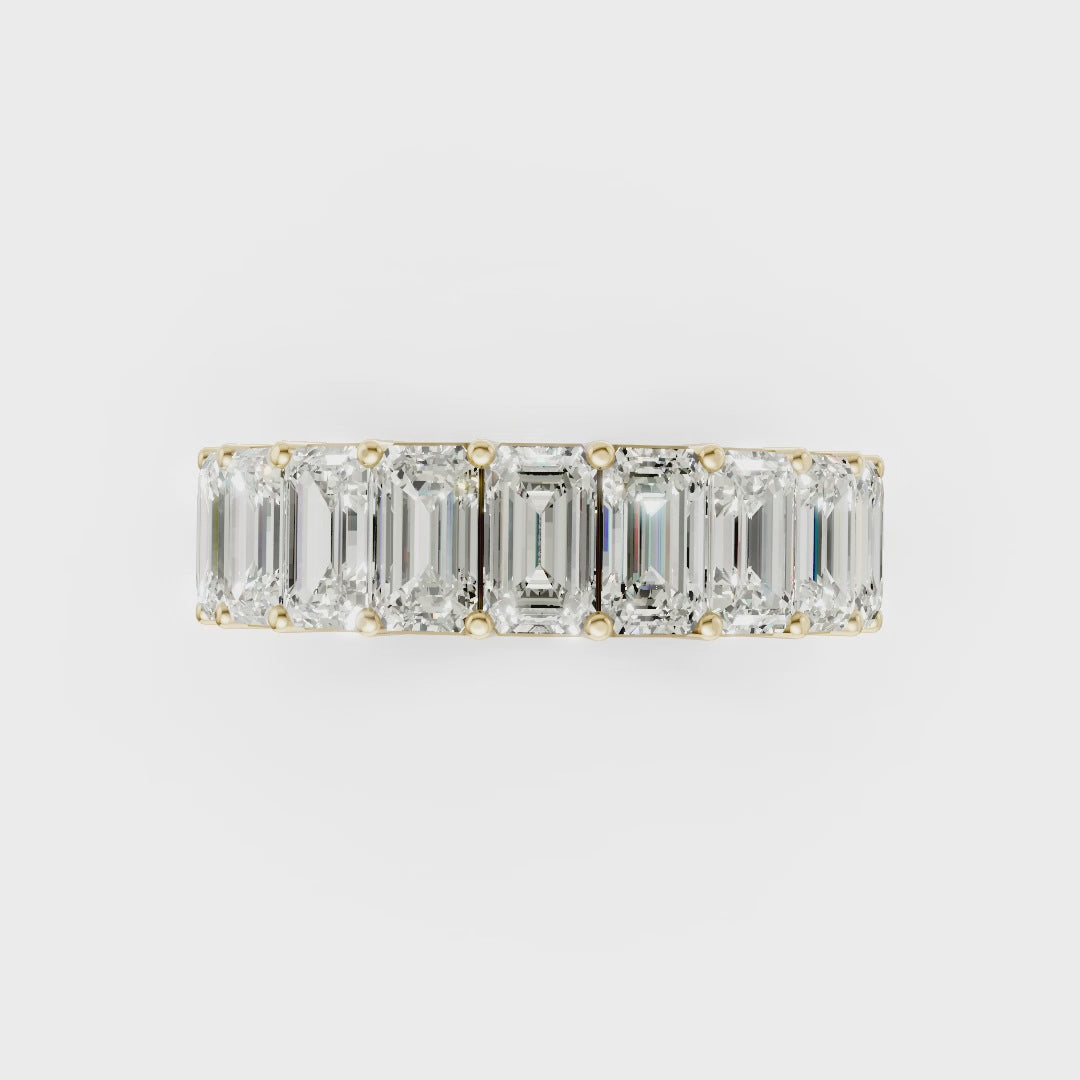 Emerald Cut Diamond Eternity Band