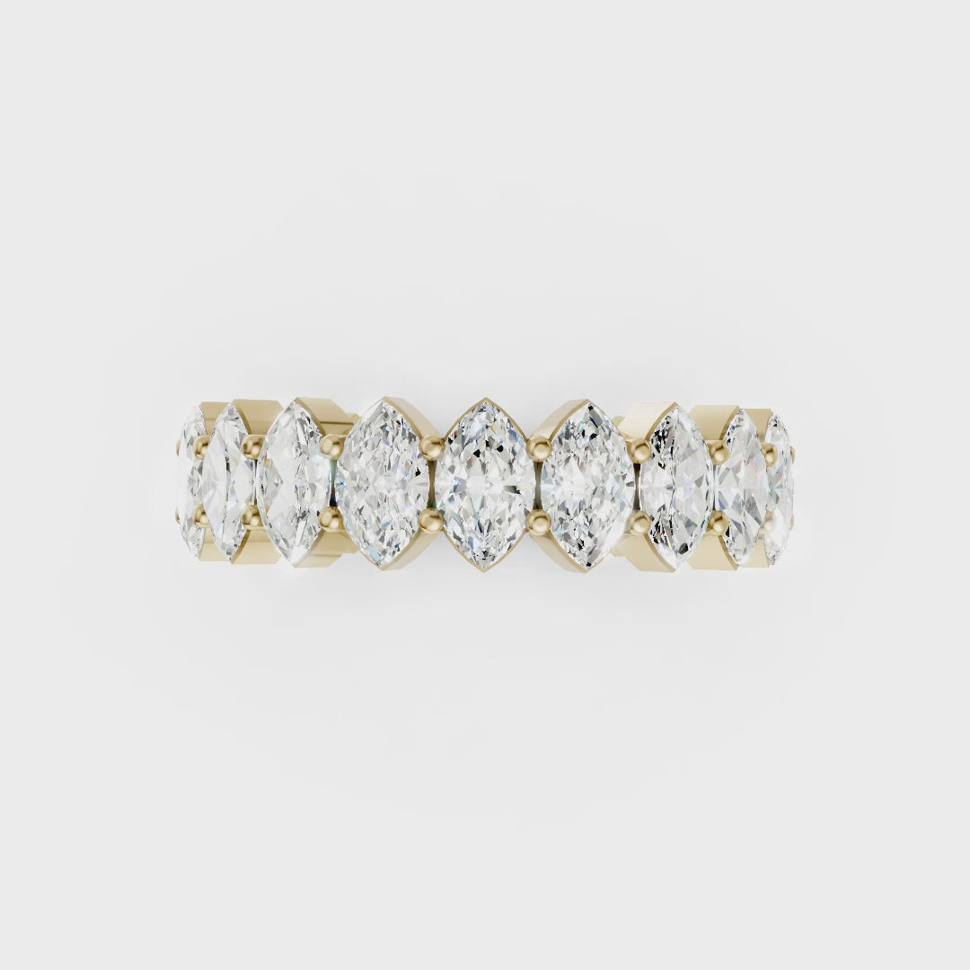 Marquise Cut Diamond Eternity Band