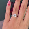 Elongated Cushion Cut Diamond Ring
