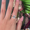 Solitaire Emerald Cut Bezel Set Bridal Set Ring