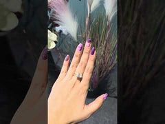East West Emerald Cut Two Ring Set