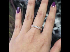 Round & Marquise Zigzag Diamond Band