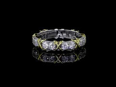 Round Diamond X Band Full Eternity Ring