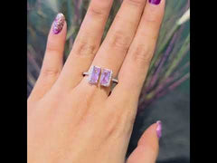 Pink Emerald Open Cuff Engagement Ring