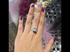 Emerald Cut Three Set Bridal Ring